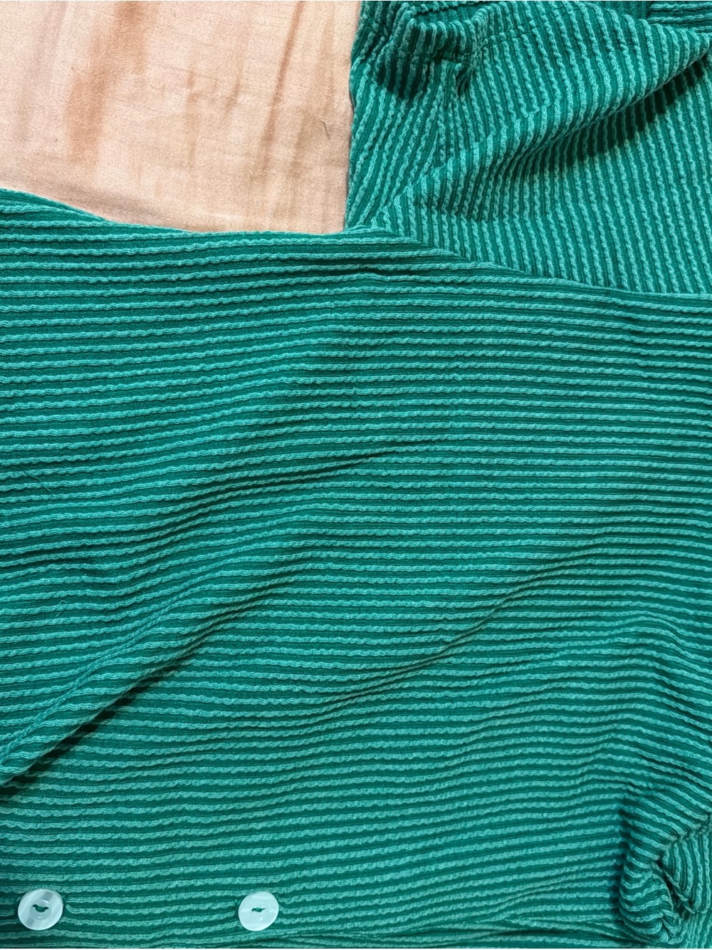 MINA MONROE Green Ribbed Button Pants Set - Picture 2 of 6